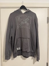 Vintage GUY MARTIN Red Torpedo Spanner Skull Grey Hoodie Grey Logo - XXL REDUCED