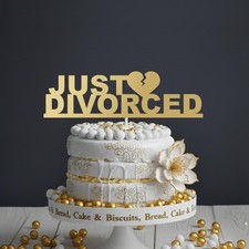 Just Divorced Cake Topper