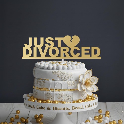 Just divorced cake topper - just,
