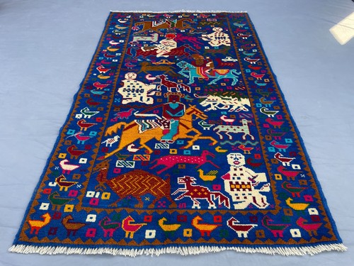 3x4 colorful afghan - afghan, baluchi