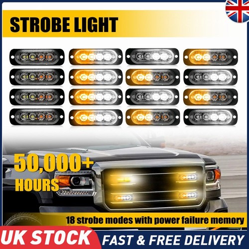 16pcs amber white led strobe - amber, 4
