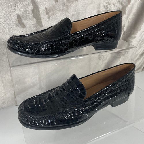 Caprice womens black mock croc - black,