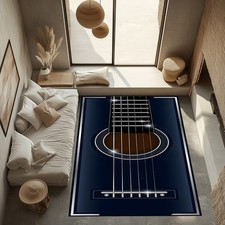 Blue Guitar Design Rug, Fan