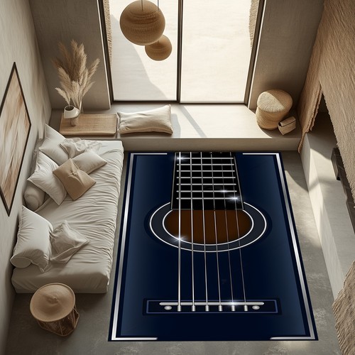 Blue guitar design - guitar, fan