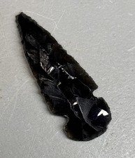Neolithic Obsidian Flint Carved Arrowhead