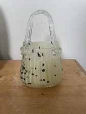 Vintage Glass Handbag Vase