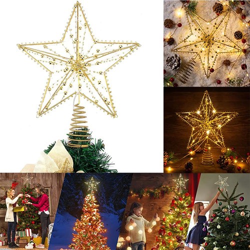 Gold led christmas - tree, topper