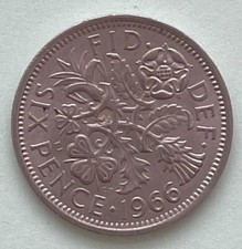 Sixpence Coins 1947 - 1967