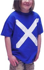 Kids T Shirt Scotland Saltire Cross Flag Navy Size 5 6 years