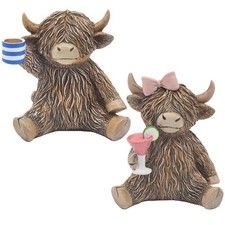 Highland Cow With Tartan Hat /