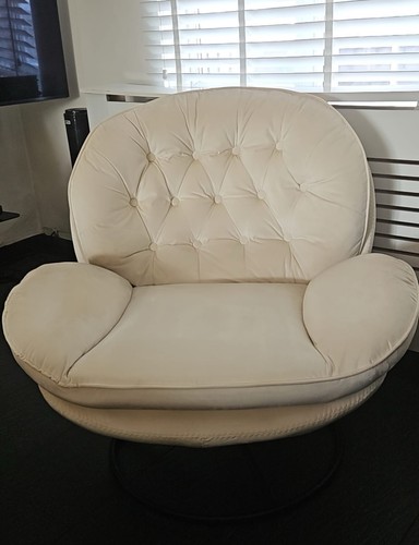 Luxury cream velvet swivel - luxury,