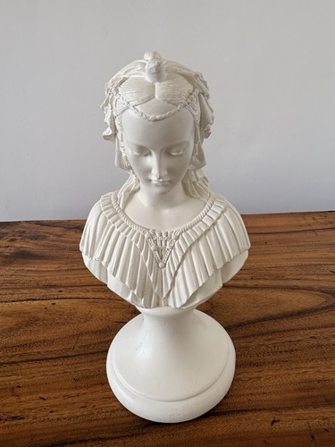 Victorian alabaster bust lady - alabaster, bust.