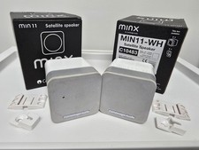 2x Cambridge Audio Minx min 11 Satellite Speaker | Compact Cube Speaker | White