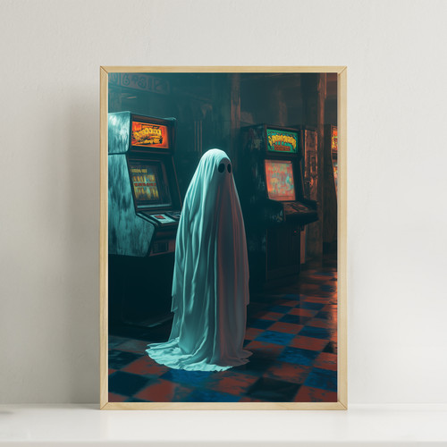 Ghost the arcade print - at,
