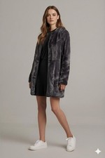 Genuine Lamb Leather Grey Coat