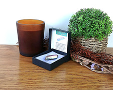 Rainbow Titanium Aura Quartz Point Natural Crystal Healing in Presentation Box