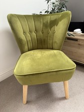 Olive Green Velvet Accent Chair