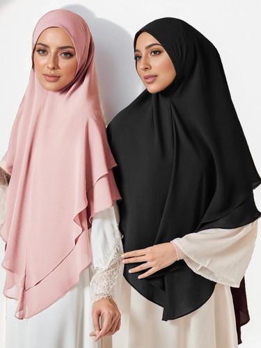 Hijabs double layered chiffon - double,