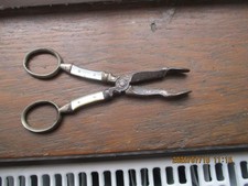 Antique Sugar Tongs / Candy Scissors Steel Mother Of Pearl Circa 1880 - 1900