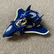 2013 JAZWARES SONIC & SEGA ALL STARS RACING FIGURE & PLANE TOY CAR SEGA HEDGEHOG