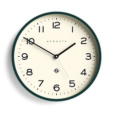 NEWGATE® Number Three Echo Wall Clock in Green - Arabic Dial - Ticking Clock