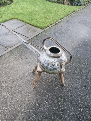 Vintage galvanised kettle - vintage,