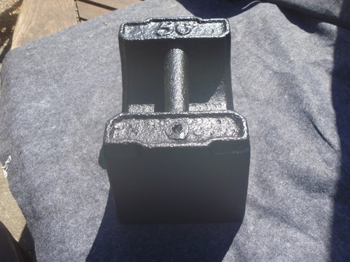Antique 56lb cast iron - iron, weight
