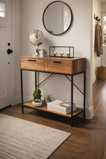 Rustic Oak Console Table 2