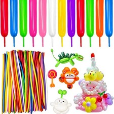 100 X Long Plain Balloons