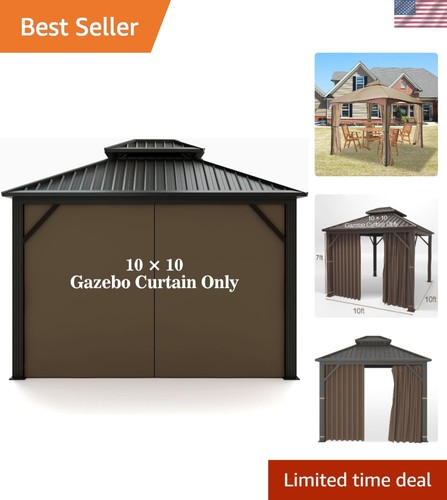 Zippered brown side wall - side, for