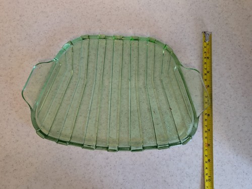 Vintage green glass dressing