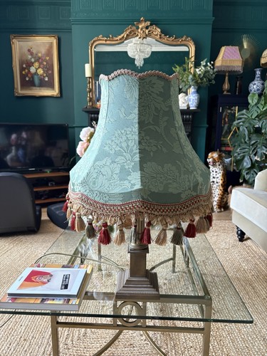 Vintage style damask lampshade - vintage,