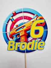 Nerf Gun personalised Birthday cake topper