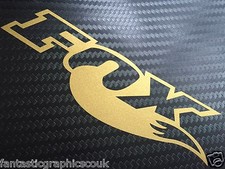 4x Gold Fox Shox Tail Vinyl Decal Sticker Forks / Mountain Bike / Frame Set 