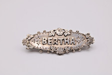 Victorian silver name brooch