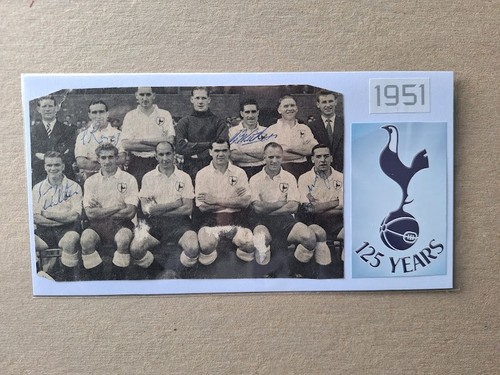 Spurs 1951 champions photocard - spurs,