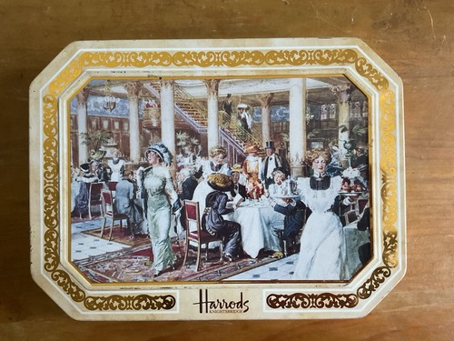Vintage harrods tin edwardian - tin,