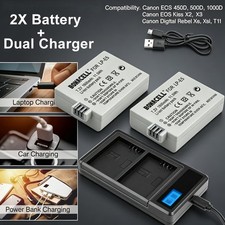 2x LP-E5 Battery For Canon EOS