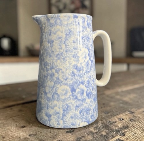 Blue english floral chintz - blue,