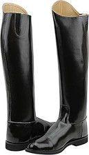 Men Black Leather Knee High