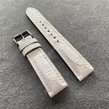 Handmade leather strap watch band clasp for 19 20mm Omega Seamaster moon watch