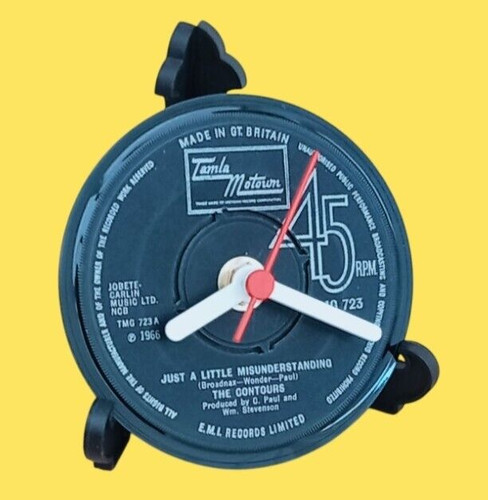 Contours clock desk side table - clock,
