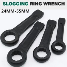 Heavy Duty 45# Steel Ring Slogging Wrench Single Ring Box End Striking Spanner