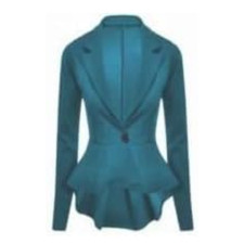 Ladies Long Sleeved Crop Frill Slim Fit Peplum Blazer Jacket Coat Size 8 - 16