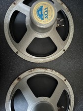 matched pair Alnico Vox Dartford Label 63 appr Elac 10 16 Ohm Speakers