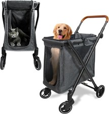 Folding Pet Stroller Dog Stroller for Small/Medium Dogs, Cats Strollers 70L