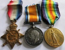 WW1 1914 MONS STAR TRIO SJT