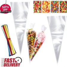 Clear Cellophane Cone Sweet
