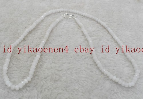 2x4mm white jade faceted - 2x4mm,