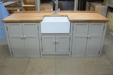 FREESTANDING BELFAST SINK/DOUBLE APPLIANCE UNIT- 25MM OAK *STOCK*